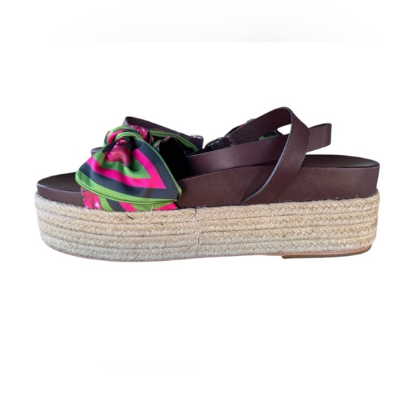 Farm Rio Scarf Raffia Platform Sandals - Picture 6 of 16